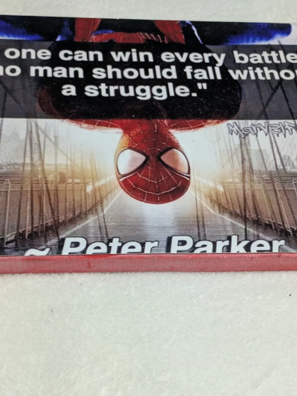 Handmade Spider-Man Peter Parker Quote 8